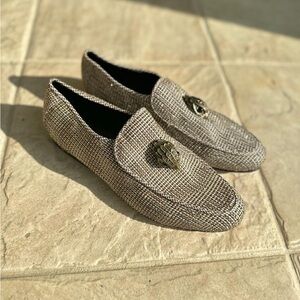 Kurt Geiger Tweed Loafers with Gold Detail
